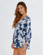 Load image into Gallery viewer, Midnight City Flare Sleeve Playsuit
