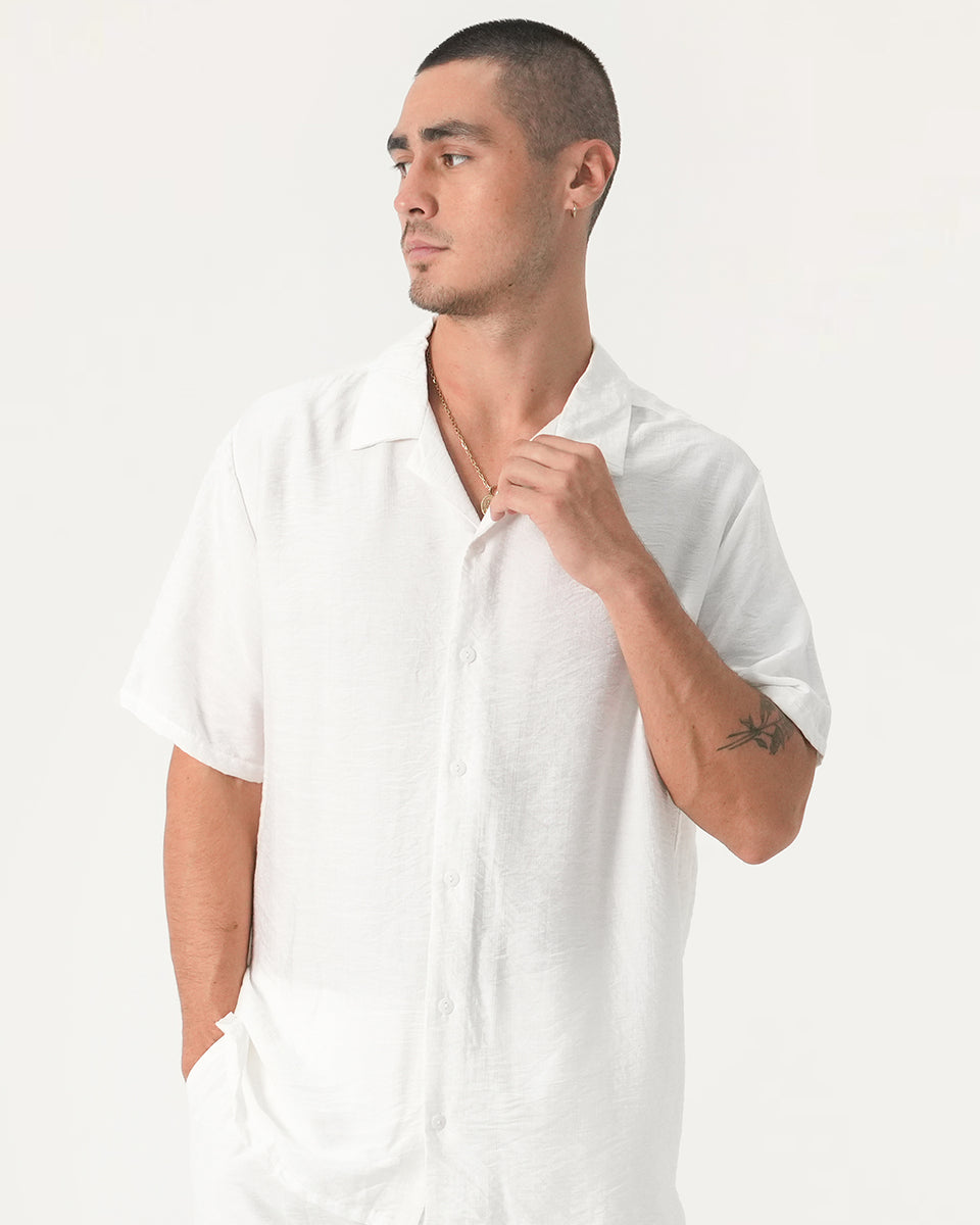 Cairo Shirt | Natural Textured | Bamboo Blonde