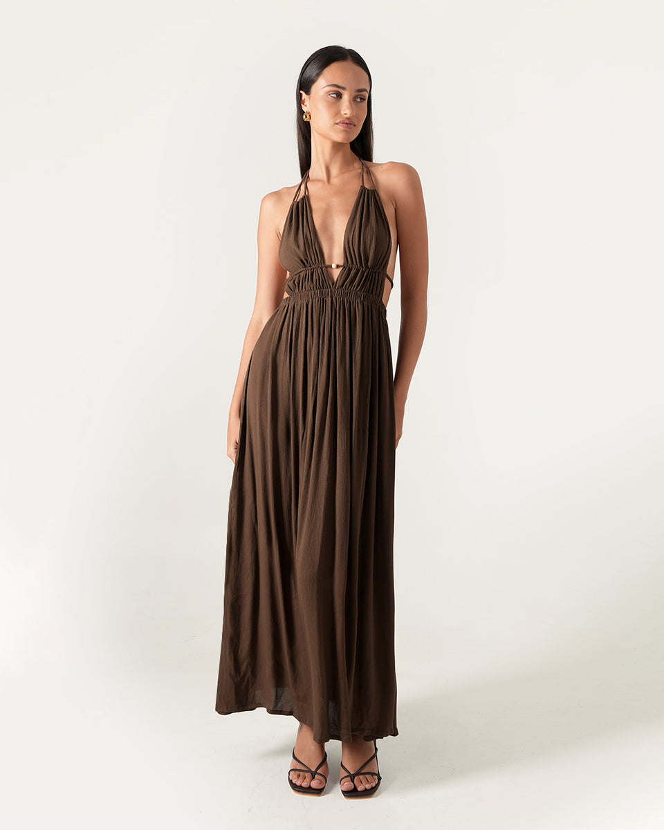 Capri Maxi Dress - Brown
