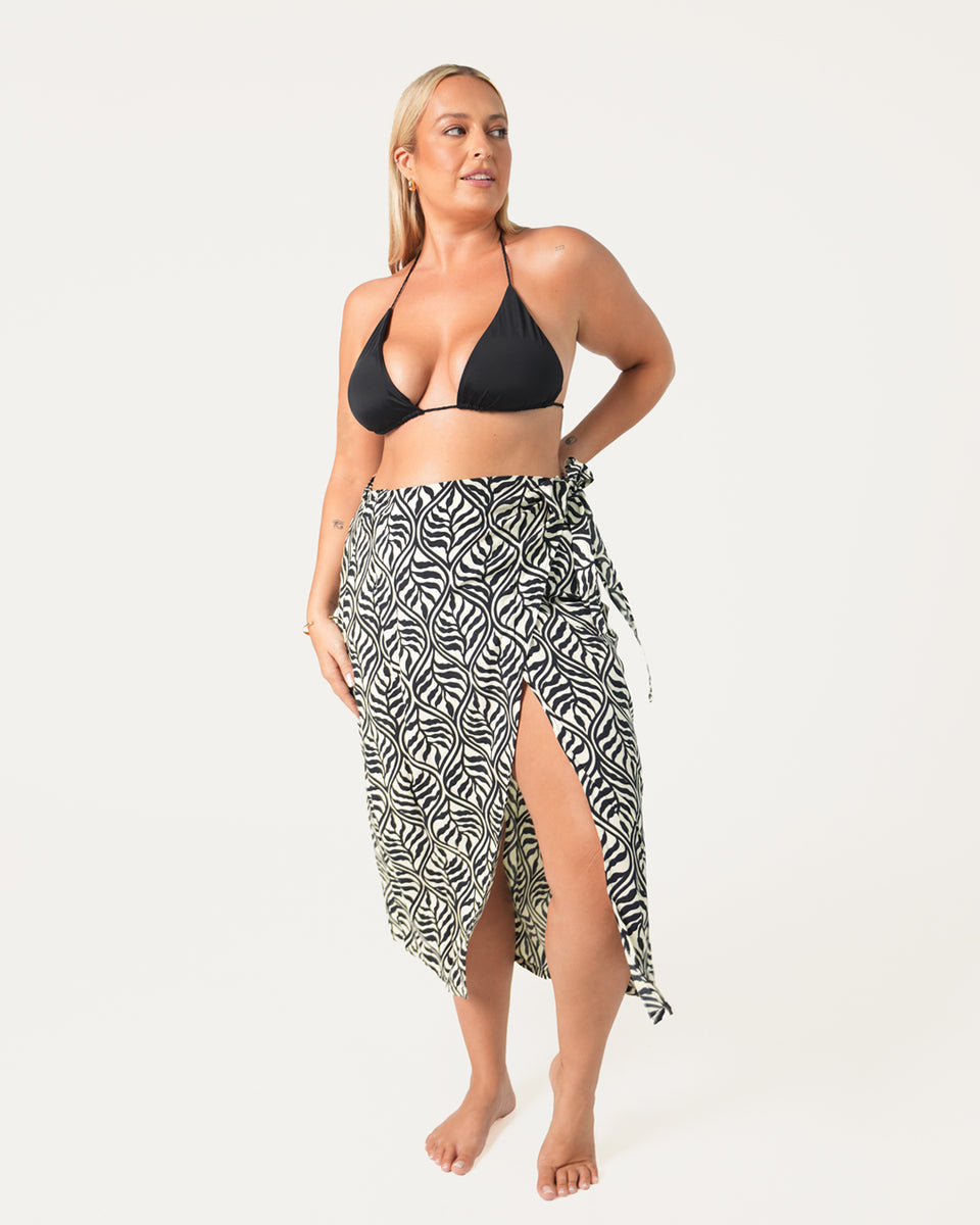 Hera Wrap Skirt | Amalfi Print Collection | Bamboo Blonde