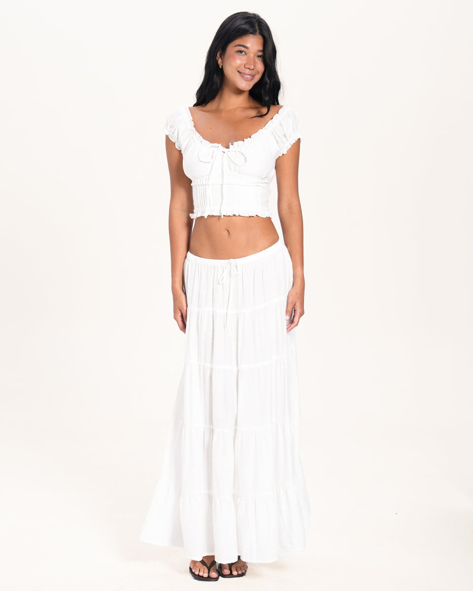 Leena Maxi Skirt – Bamboo Blonde Leena Maxi Skirt – Bamboo Blonde