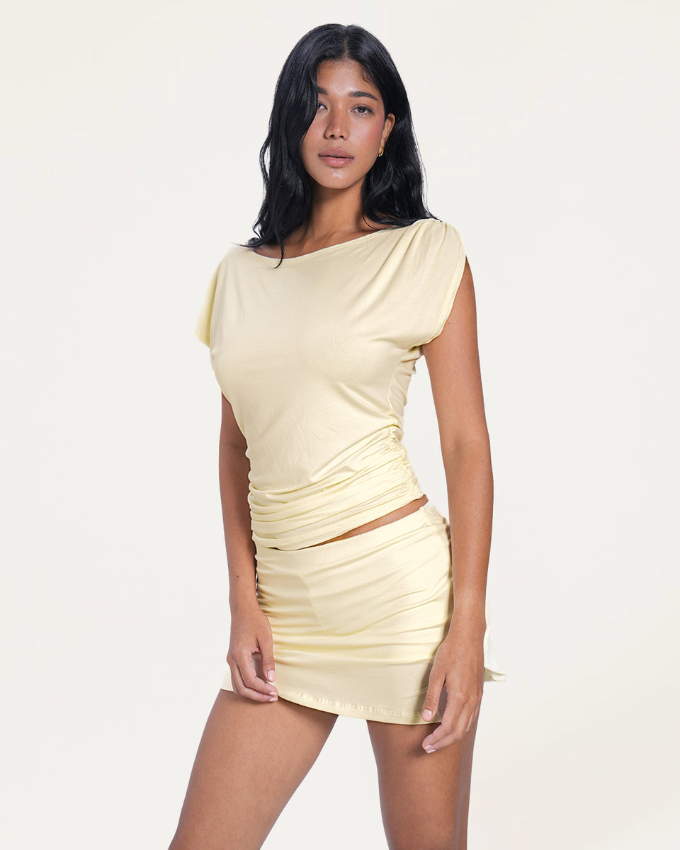 Sarah Jersey Top – Bamboo Blonde
