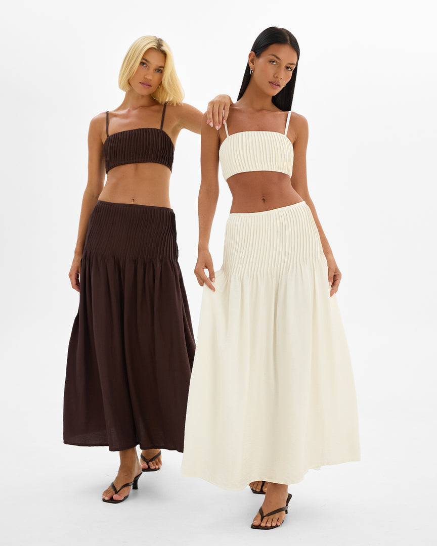 Lopez Pleats Midi Skirt
