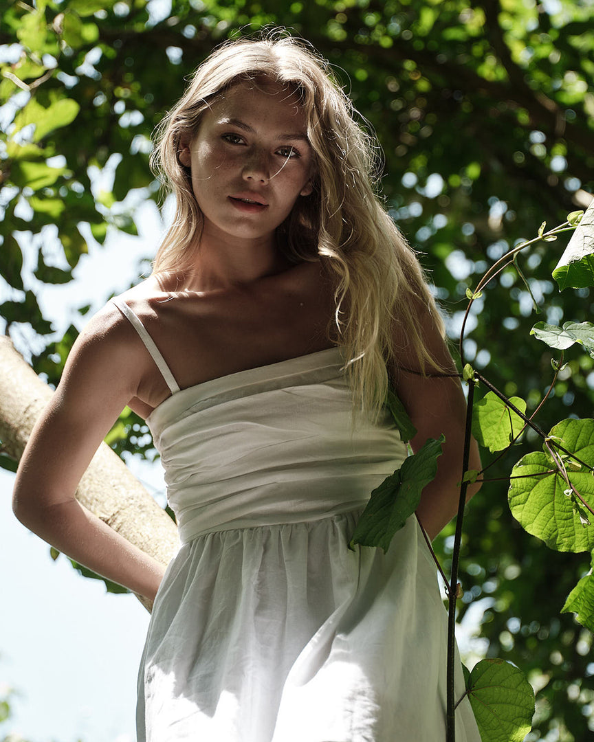 Mary Pleats Mini Dress