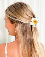 Load image into Gallery viewer, Frangipani Clear Hair Claw
