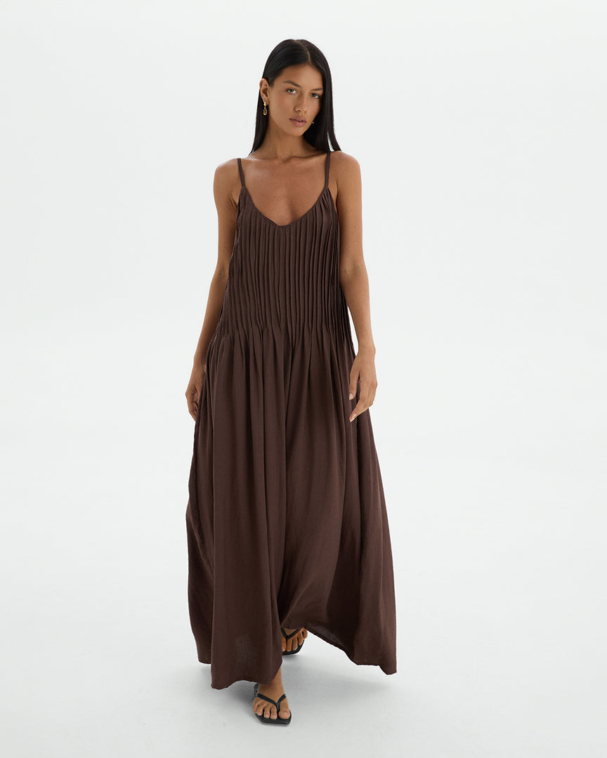 Gima Pleats Maxi Dress