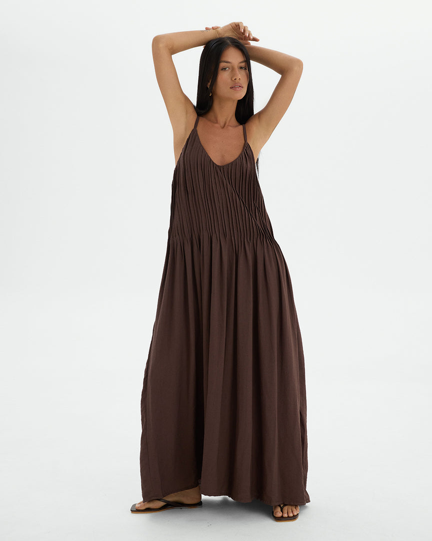 Gima Pleats Maxi Dress