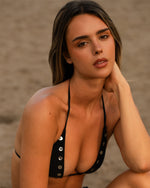 Load image into Gallery viewer, Aralia Button Triangle Bikini Top