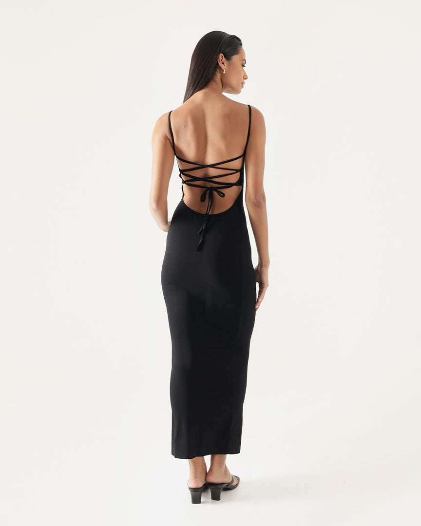 Cassie Jersey Maxi Dress - Black | Bamboo Blonde Cassie Jersey Maxi Dress - Black | Bamboo Blonde