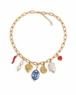 Load image into Gallery viewer, Cinzia Chunky Charm Necklace