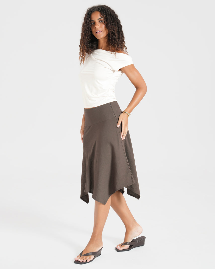 Ella Handkerchief Midi Skirt