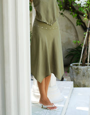 Ella Stud Handkerchief Midi Skirt