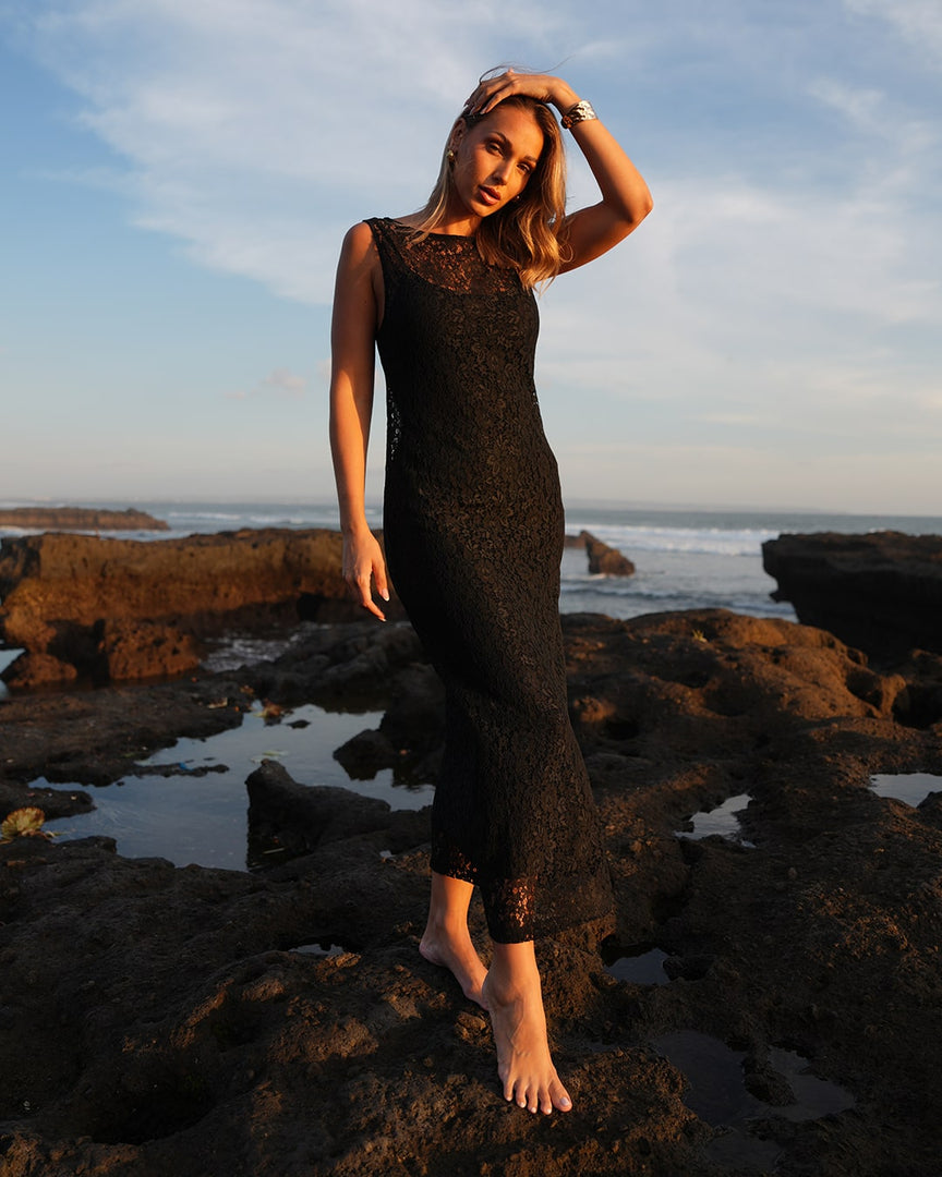 Farah Lace Midi Dress
