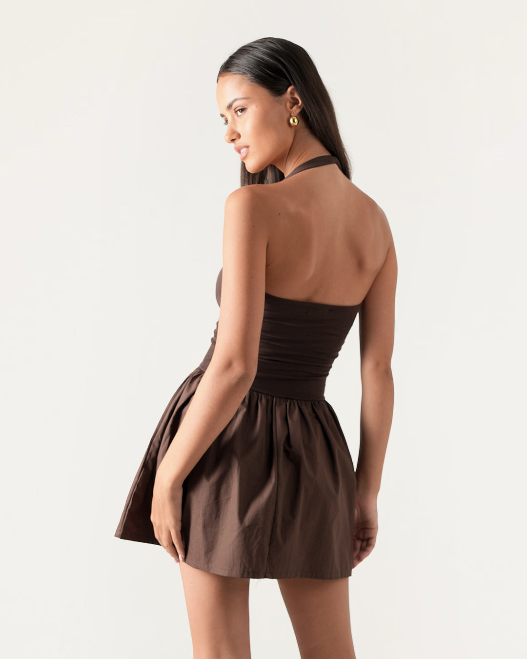 Short Dress in Bali Tiger Brown main image 1
