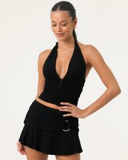 Gath Halter Jersey Top