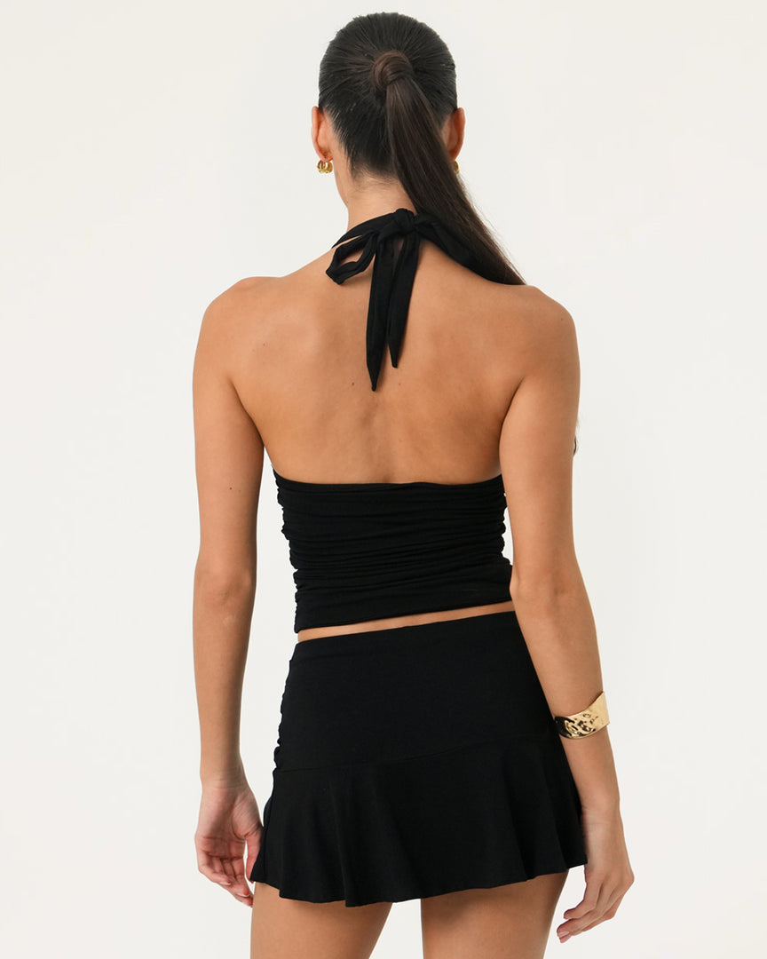 Gath Halter Jersey Top
