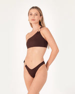 Load image into Gallery viewer, Heather One Shoulder Bikini Top
