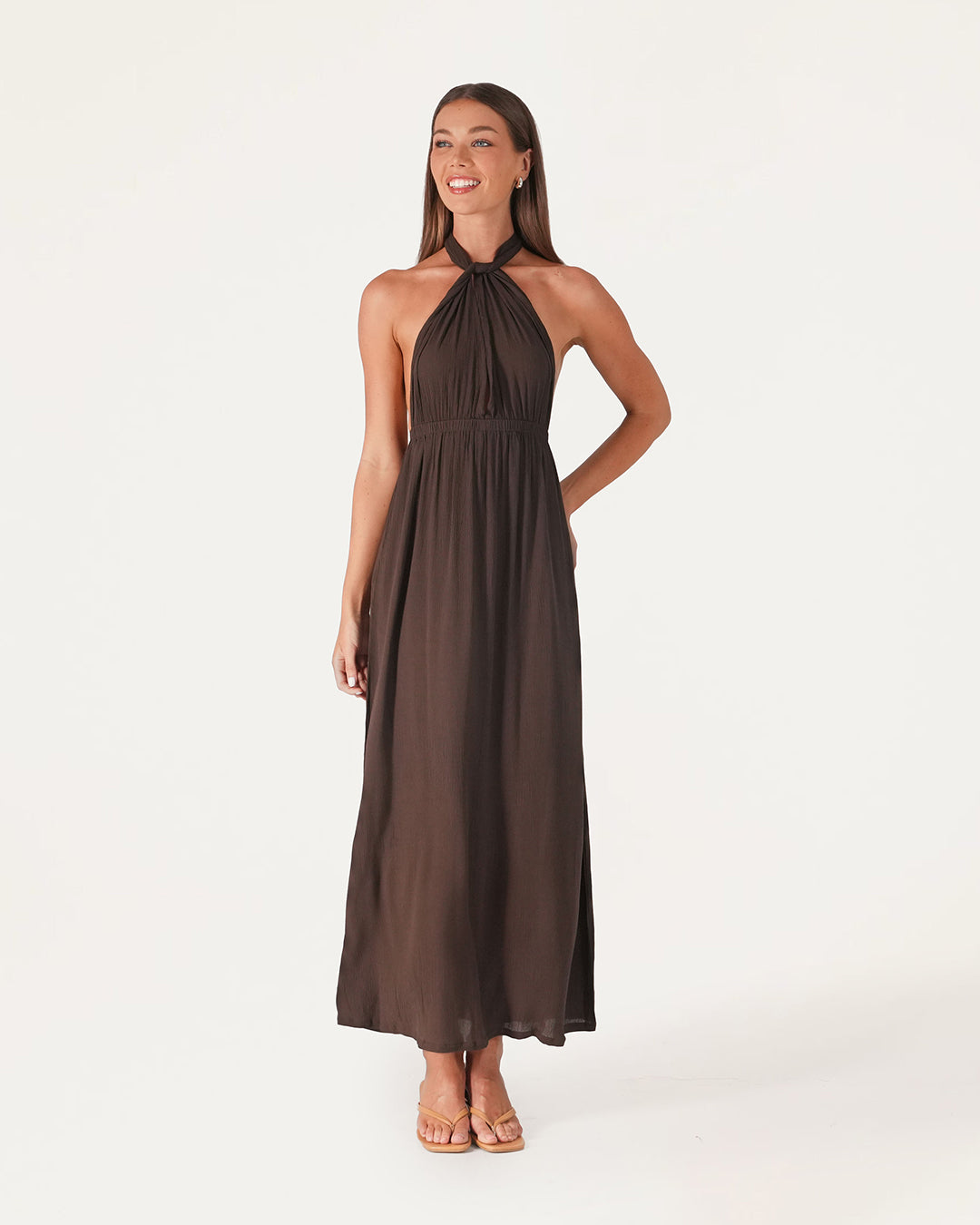 Infinity Maxi Dress - Brown | Bamboo Blonde Infinity Maxi Dress - Brown | Bamboo Blonde