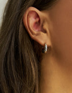 Load image into Gallery viewer, Julia Hammered Hoop Earrings