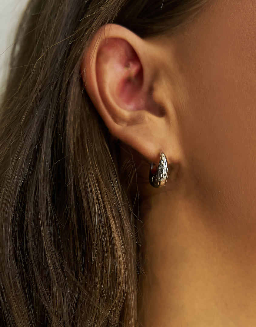 Julia Hammered Hoop Earrings