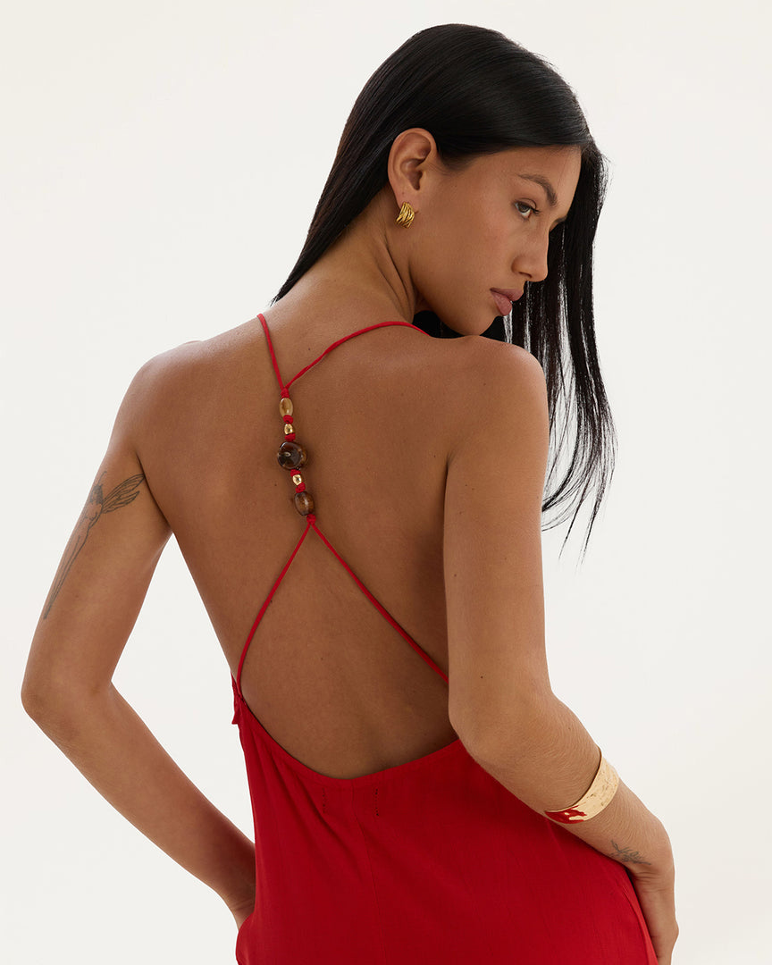 Khane Cowl Midi Dress