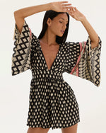 Load image into Gallery viewer, Midnight City Flare Sleeve Playsuit
