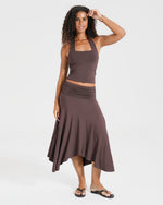 Load image into Gallery viewer, Pixie Handkerchief Midi Skirt