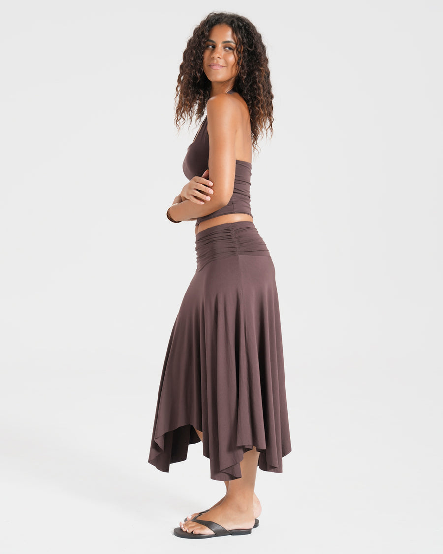 Pixie Handkerchief Midi Skirt
