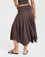 Load image into Gallery viewer, Pixie Handkerchief Midi Skirt