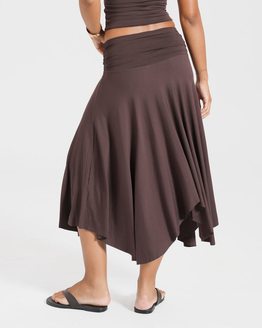 Pixie Handkerchief Midi Skirt