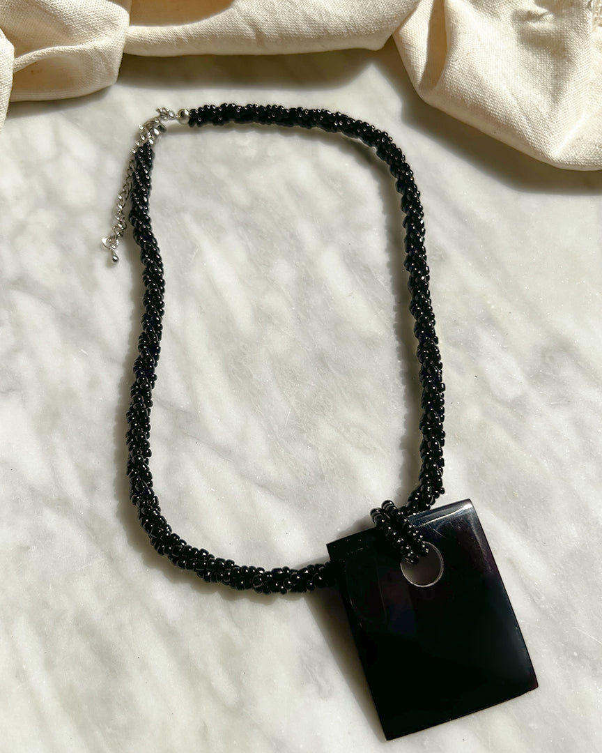 Rectangle Beaded Necklace