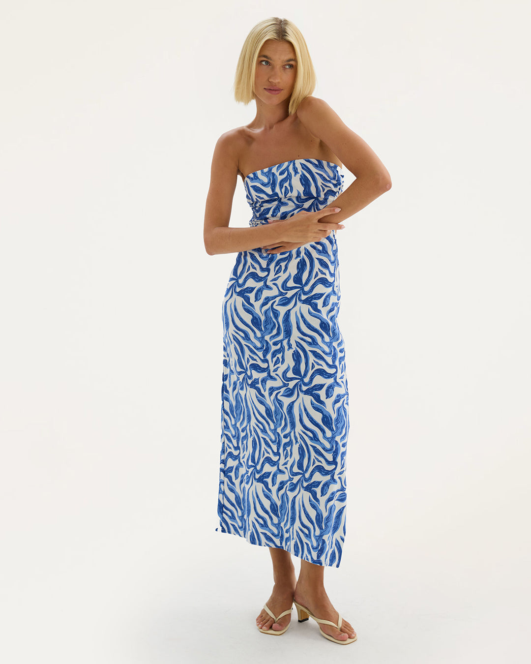 portofino midi dress Portofino Tube Midi Dress - Porcelain Blue