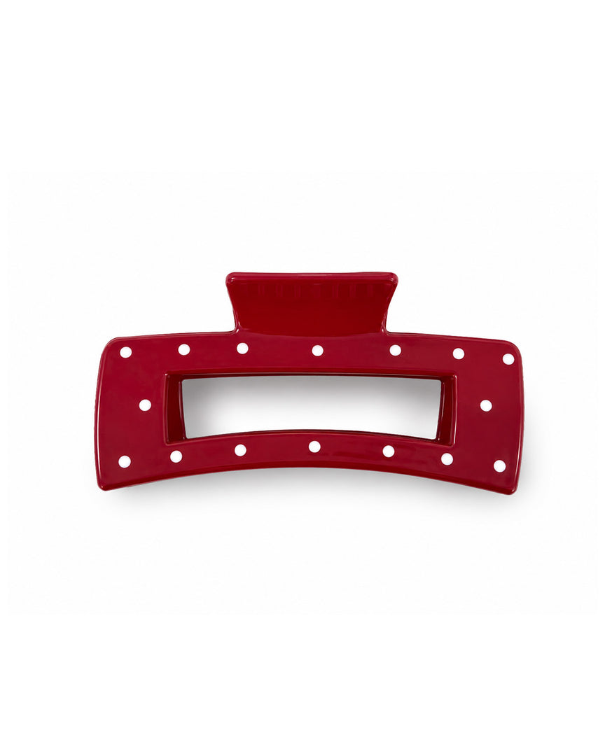 Rectangle Polkadot Hair Claw