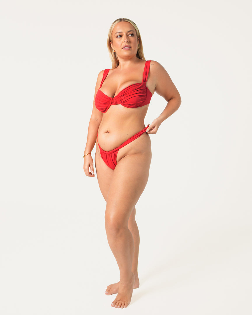 Rose Balconette Bikini Top