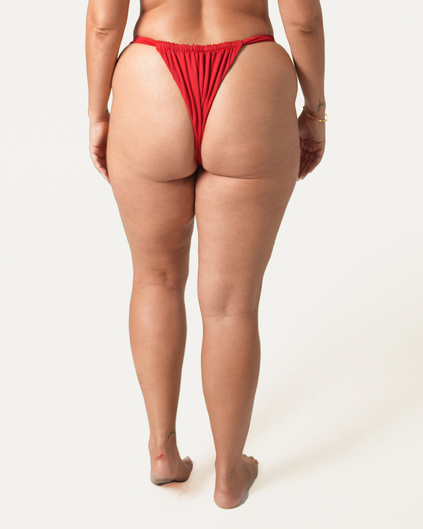 Rose Ruched Bikini Bottoms