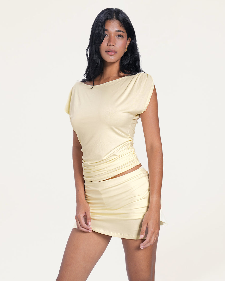 Sarah Jersey Top – Bamboo Blonde