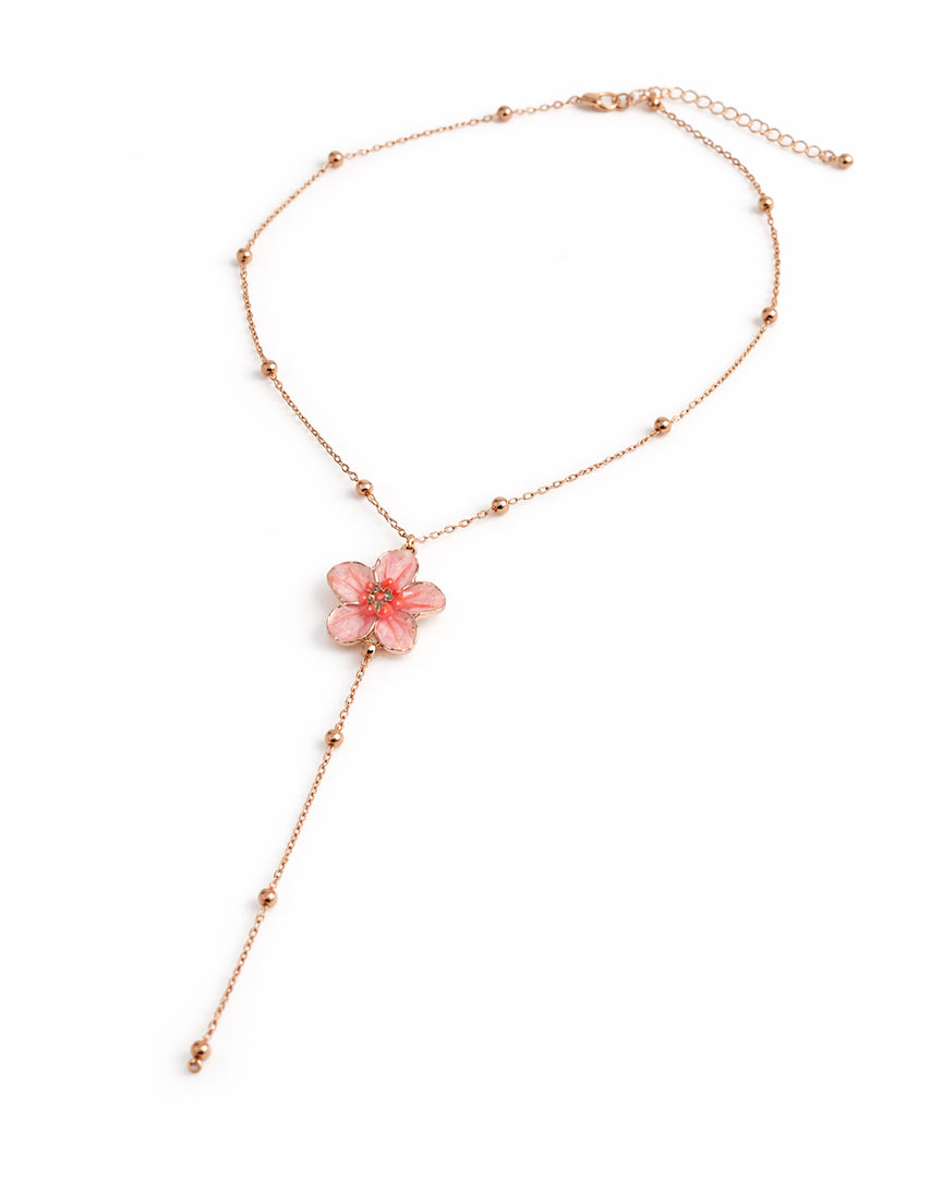 Shirla Flower Drop Pendant Necklace