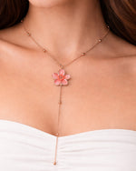 Load image into Gallery viewer, Shirla Flower Drop Pendant Necklace