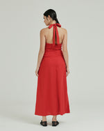 Load image into Gallery viewer, Venus Halter Midi Dress
