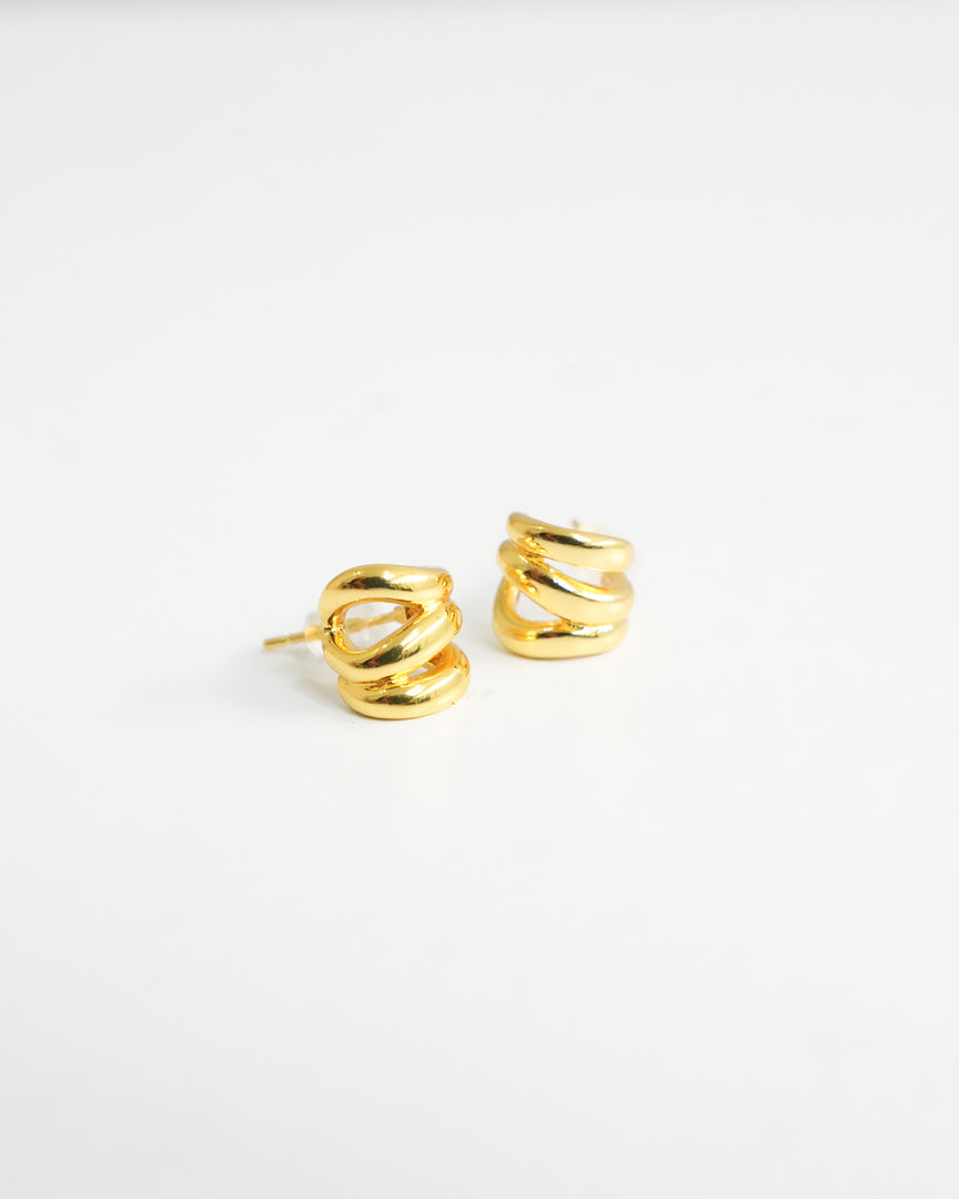 Zarina Multi Ring Huggie Earrings