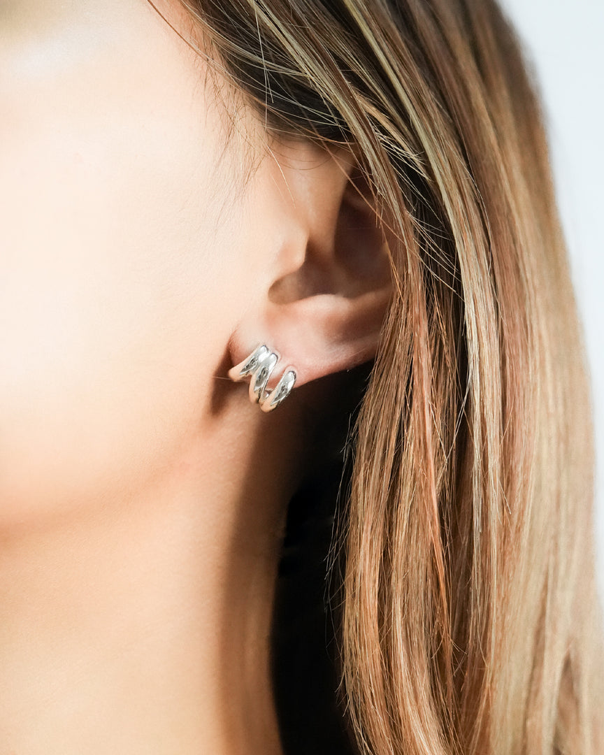 Zarina Multi Ring Huggie Earrings