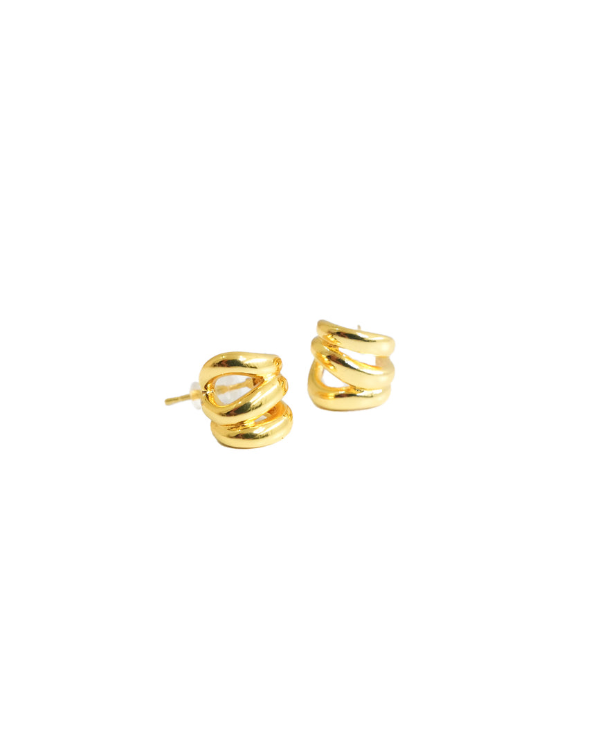 Zarina Multi Ring Huggie Earrings
